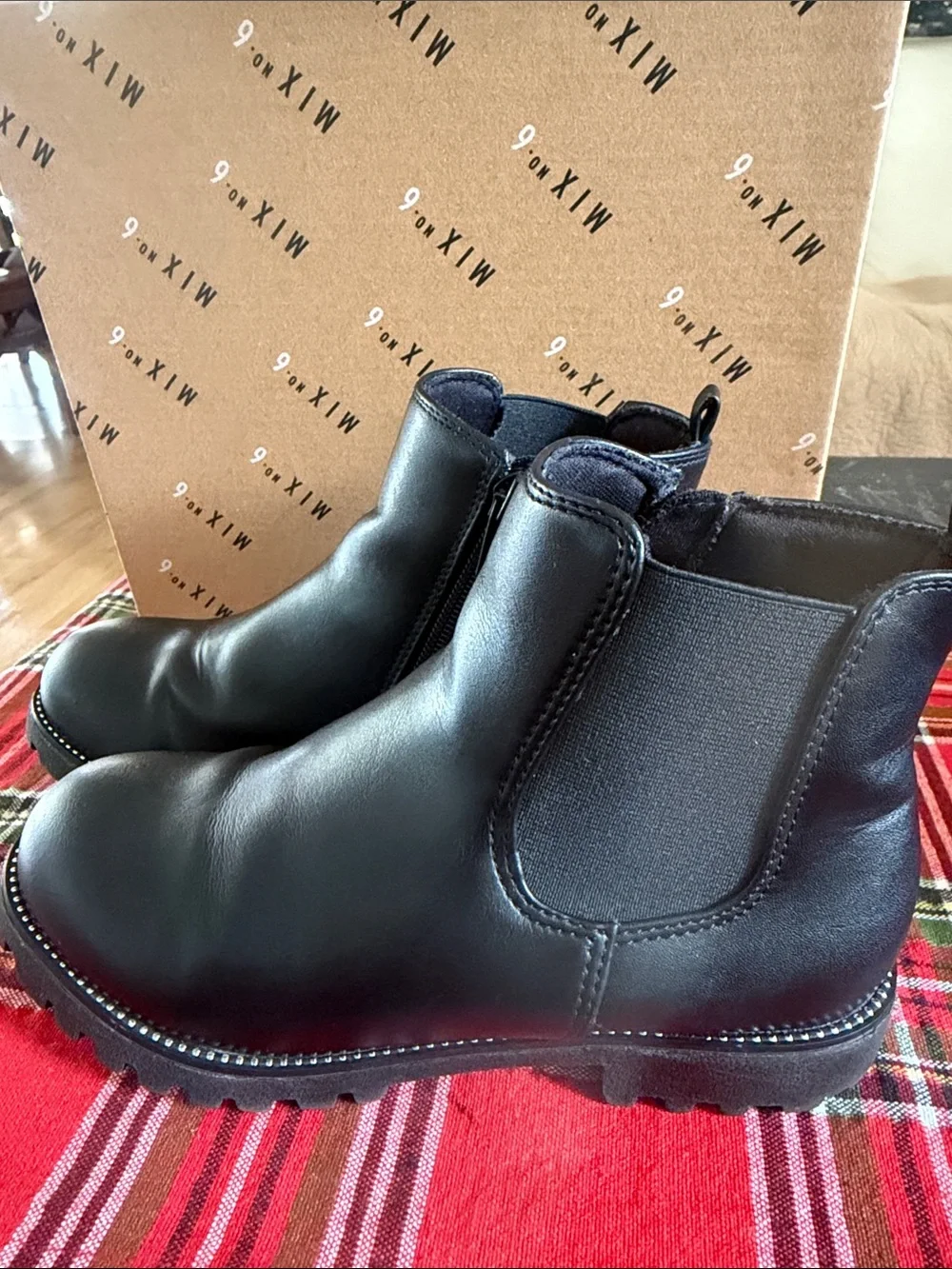 Mix No. 6 Black Kids Chelsea Zip Boot